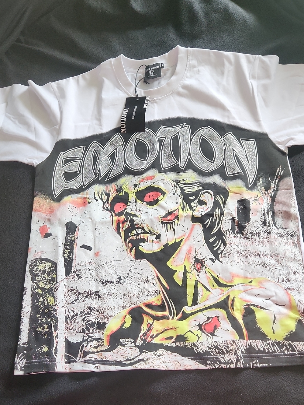 Mixed Emotion White and Black Men’s Tee